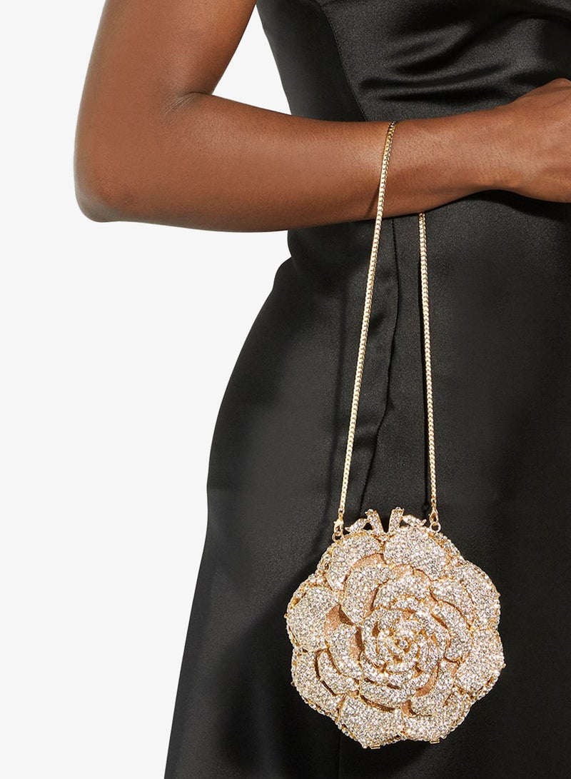 Dune London Floral Diamante Embellished Clutch - Image 1